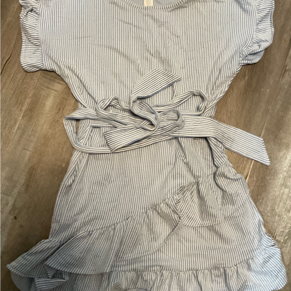 Michael Kors Blue and White Striped Dress